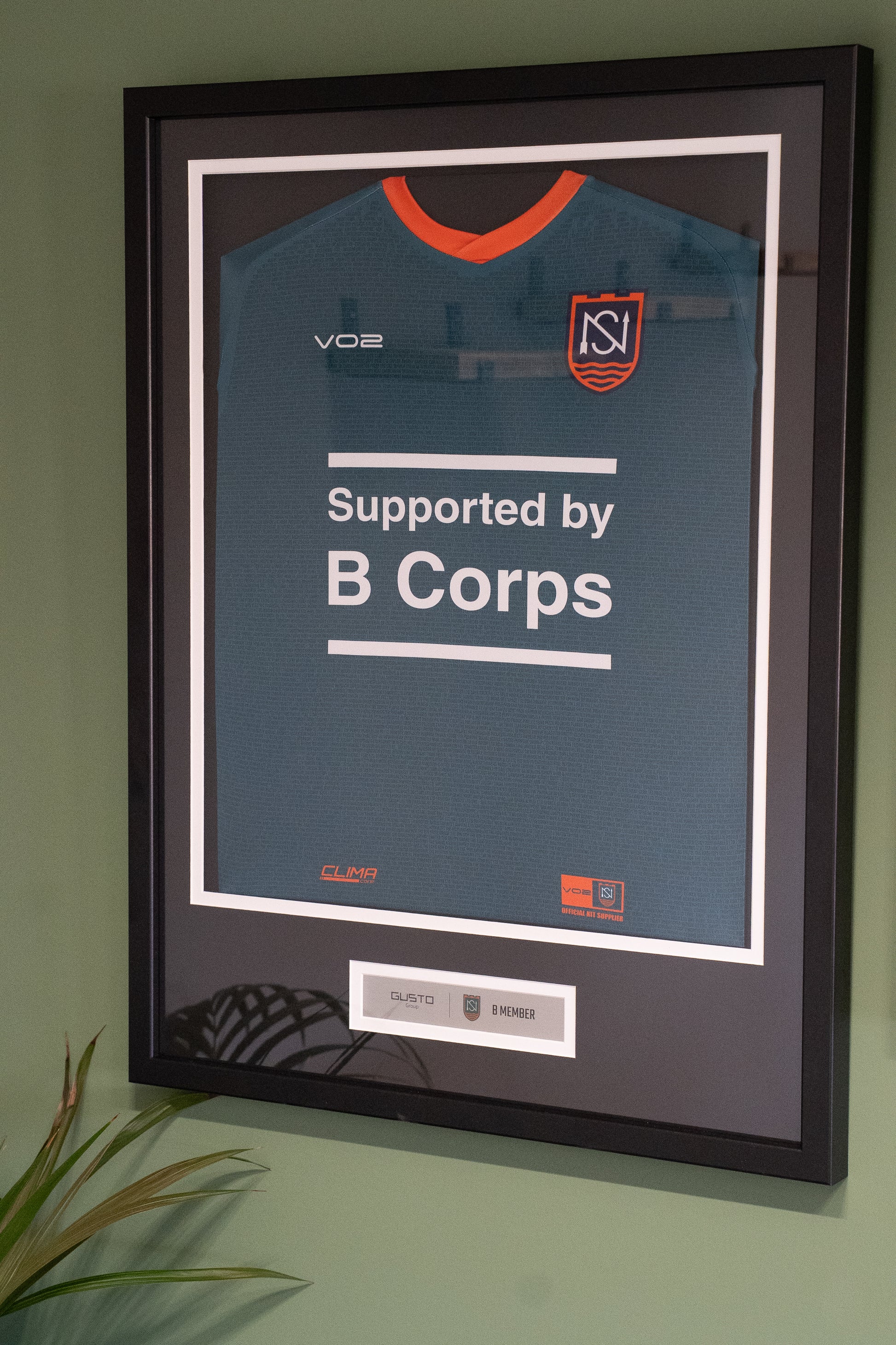 Framed B Corp Shirt & B Member Plaque (PRE-ORDER)