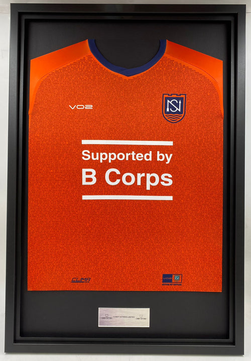 Framed B Corp Shirt & B Member Plaque (PRE-ORDER)